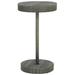 vidaXL Patio Table Gray 23.8"x41.7" Poly Rattan - 23.8" x 41.7"