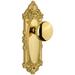 Grandeur Grande Victorian Solid Brass Rose Passage Door Knob Set with