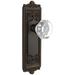 Grandeur Windsor Solid Brass Rose Privacy Door Knob Set with Chambord
