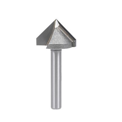 Router Bit 6mm Shank 22mm Dia 90 Degree V-Groove End Mill Tungsten Steel for CNC - Silver - 6x22mm 90 Degree