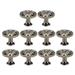 Drawer Knobs Metal Round Pull Handle for Dresser Cabinet 24mm,10pcs - Bronze Tone - 0.94" x 0.83"(D*H)