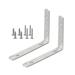 Angle Bracket Stainless Steel Fastener Support w Screws 150x110mm,2pcs - Silver Tone - 6" x 4.33" x 0.79"(L*W*H)