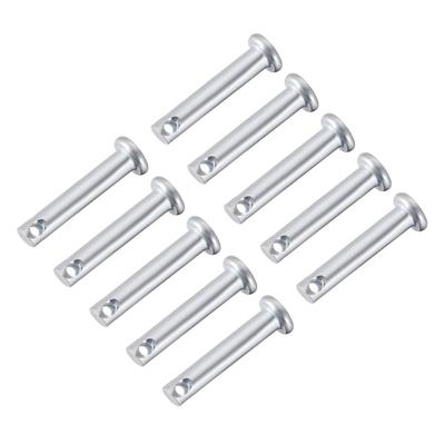 Single Hole Clevis Pins,5mm x 25mm Flat Head Zinc-Plating Steel 10Pcs - Silver Tone - 5mm x 25mm 10 Pcs