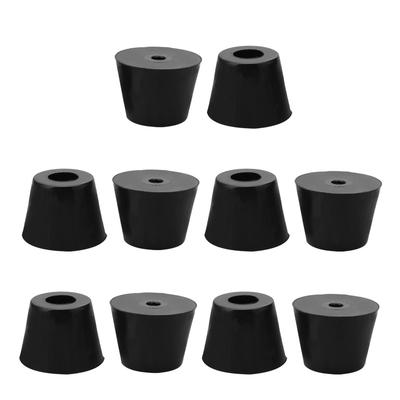 10pcs Rubber Feet Bumper Protector for Printer w Washer, D17x13xH13mm - Black - 0.669"x0.512"x0.512"(Top D*Bottom D*H)