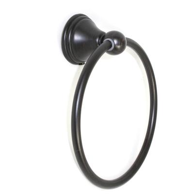 Stone Mill Hardware - Oil Rubbed Bronze Lancaster Towel Ring - Brown