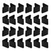 30x30mm Angle Iron Foot Pad L Shaped PVC Leg Cap Floor Protector 24pcs - Black - 1.26" x 1.26" x 1.1"(L*W*H)