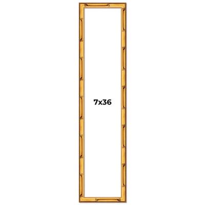 7x36 Frame Gold Bamboo Picture Frame Modern Photo Frame Includes UV Acrylic Shatter Guard Front Acid Free Foam Backing Board