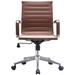 Office Chair Ribbed Tilt Ergonomic Executive PU Leather Arms Wheels Tilt Adjustable Height Swivel Task Computer With Wheels