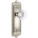 Grandeur Windsor Solid Brass Rose Privacy Door Knob Set with Bordeaux