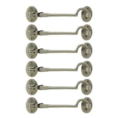 Cabin Hook 4" Satin Nickel Pack of 6 Renovators Supply