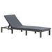 vidaXL Sun Lounger with Cushion Poly Rattan Anthracite