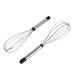 Metal Handheld Rotary Egg Milk Cream Whisk Blender Mixer 2pcs - Black,Silver - 8.3" x 2"(L*Max.D)