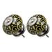 2pcs Ceramic Vintage Knob Round Pull Handle Furniture Door Decorative - Black