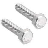 M6 x 25mm Stainless Steel Hex Head Left Hand Screw Bolts Fastener 2pcs - M6x25mm-2pcs