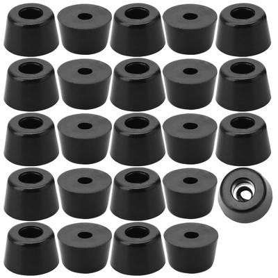 24pcs Rubber Feet Bumper Buffer Amplifiers with Washer, D16x14xH10mm - Black - 0.63