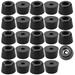 24pcs Rubber Feet Bumper Buffer Amplifiers with Washer, D16x14xH10mm - Black - 0.63"x0.551"x0.394"(Top D*Bottom D*H)