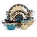 Elama Clay Heart 16 Piece Luxurious Stoneware Dinnerware with Complete Setting for 4, 16pc - N/A