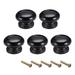 Cabinet Round Pull Knobs 34mm Dia Furniture Bedroom Kitchen Black 5pcs - 34mmx25mm(D*H)-5pcs