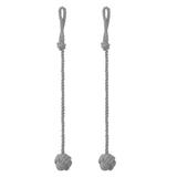 2pcs Curtain Tieback 24" Holdback Decorative Rope Curtain Holder Grey - 24" x 2.3"