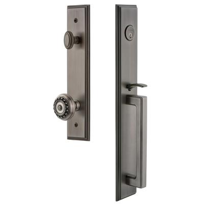 Grandeur Carre Solid Brass Rose Keyed Entry Single Cylinder Full Plate
