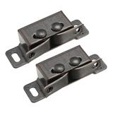 Retro Wardrobe Door Iron Double Ball Roller Catch Latch 2pcs - Copper Tone