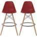 Set of 2 26-inch Contemporary Eiffel Dowel DSW Counter Height Stool Barstool With Backs For Kitchen Home Side Break Room