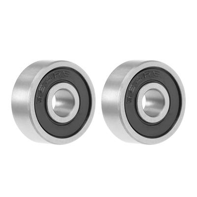 624-2RS Deep Groove Ball Bearing 4x13x5mm Double Sealed Chrome Bearings 2pcs - 2 Pack - 624-2RS (4*13*5)