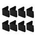 30x30mm Angle Iron Foot Pad L Shaped PVC Leg Cap Floor Protector 8pcs - Black - 1.26" x 1.26" x 1.1"(L*W*H)