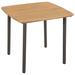 vidaXL Patio Table 31.5"x31.5"x28.3" Solid Acacia Wood and Steel