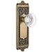 Grandeur Windsor Solid Brass Rose Privacy Door Knob Set with Bordeaux