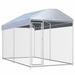 vidaXL Outdoor Dog Kennel with Canopy Top 150.4"x75.6"x92.5"