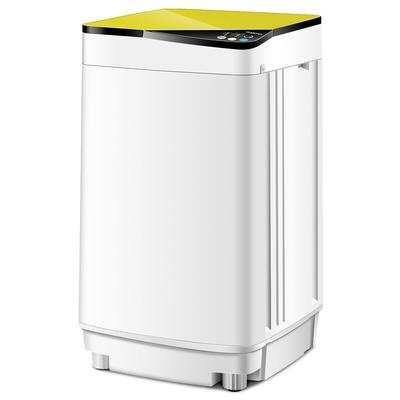 Full-automatic Washing Machine 10 lbs Washer / Spinner Germicidal-Yellow - 16.5" x 16" x 29.5" (L x W x H)
