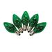 Holiday Bright Lights BU25C7X3-TGRA Christmas C7 Light Bulbs, Green, 1"