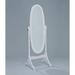 Oval Cheval Floor Mirror in White Finish - 23 1/4" x 19 1/4" x 59 1/2" H