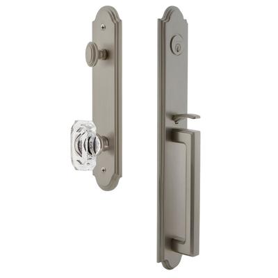 Grandeur Arc Solid Brass Rose Keyed Entry Single Cylinder Full Plate