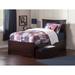 Metro Twin Platform Bed and Footboard with 2 Bed Drawers in Espresso