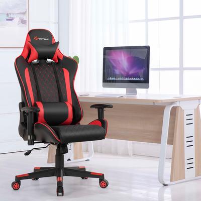 Goplus Gaming Chair Reclining Racing Chair w/Lumbar Support and