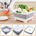 Foldable Fruit Vegetable Washing Basket Drain Filter Sink Draining Tray Basket Set Home Kitchen - M