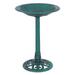 Outdoor Garden Green Pedestal Bird Bath Feeder - 20" x 28"