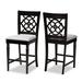 Baxton Studio Arden Modern and Contemporary Fabric Upholstered Wood Counter Stool