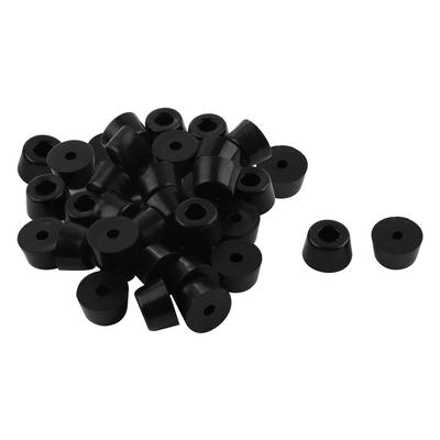 34pcs Rubber Feet Bumper Pad for Amplifier Speaker Leg, D16x13xH10mm - Black - 0.63"x0.512"x0.394"(Top D*Bottom D*H)