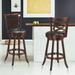 Costway Set of 2 Bar Stools 29'' Height Wooden Swivel Backed Dining - 17.5''x19''x42''(WxDxH)