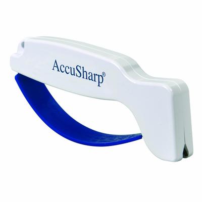 AccuSharp 001 Knife and Tool Sharpener 001 White with Full Length Finger Guard