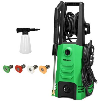 3500PSI Electric Pressure Washer with Wheels-Green - 10.5" x 10" x 30.5" (L x W x H)