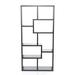 Modern 70-inch High Display Cabinet Bookcase in Dark Brown Cappuccino Wood Finish - 70.75" H x 35" W x 11.875" D