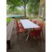 Modern Plastic Garden Patio Indoor or Outdoor Dining Stackable Chair UV Protected Armless With Dot Back Surf