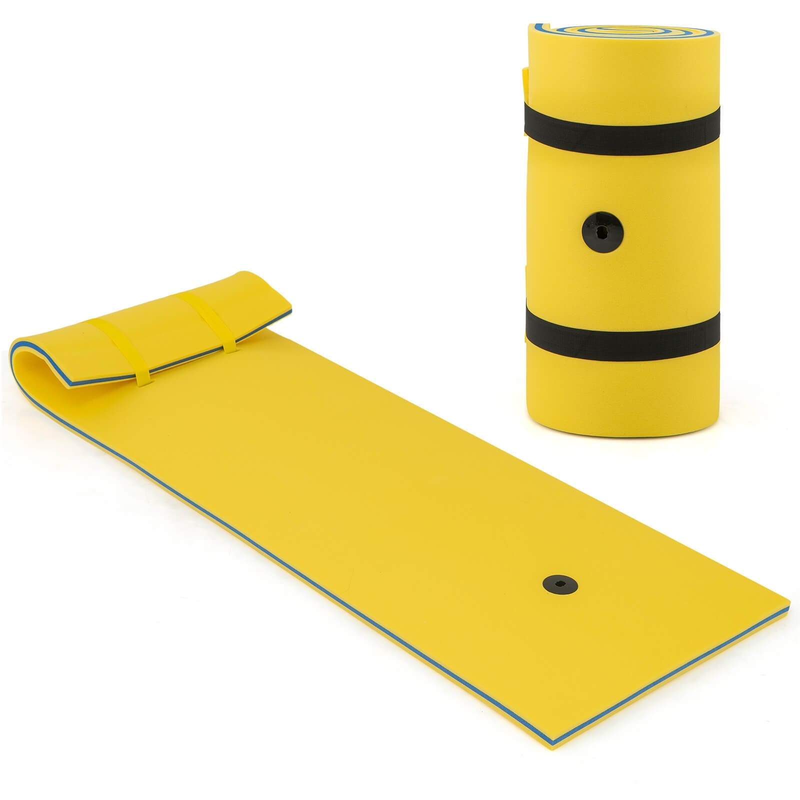Costway 3-Layer Tear-Resistant Foam Floating Pad Island Water Sports