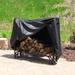 Log Rack Cover - Heavy-Duty Polyester with PVC Backing - Black - 4'