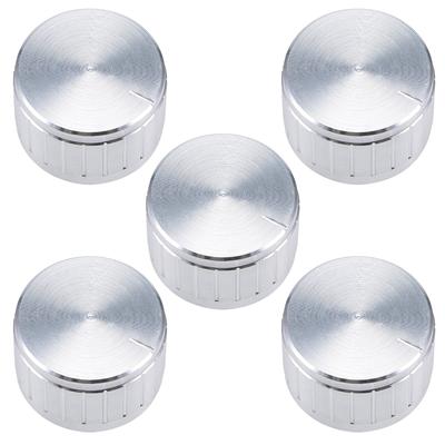 5Pcs 26x17mm Aluminium Alloy Potentiometer Rotary Knob for 6mm Hole - #B-5pcs-silver