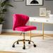 Ilia Modern Velvet Wingback 360degree Ergonomic Office Task Chair with Channel Tufted Back by HULALA HOME